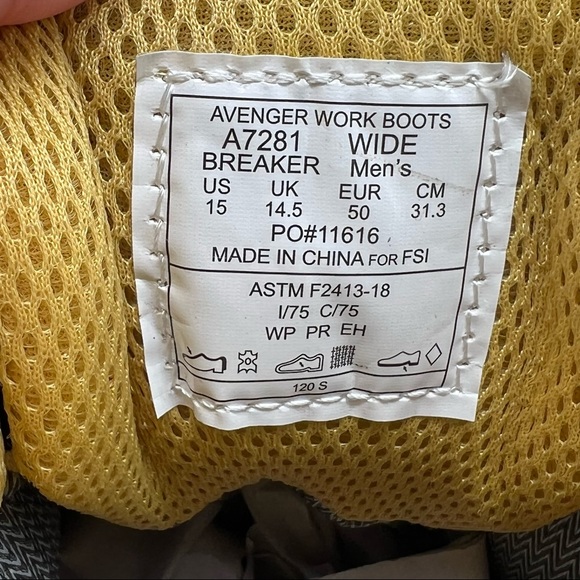 NIB Avenger Breaker Brown Lace Up Boots - Picture 8 of 9